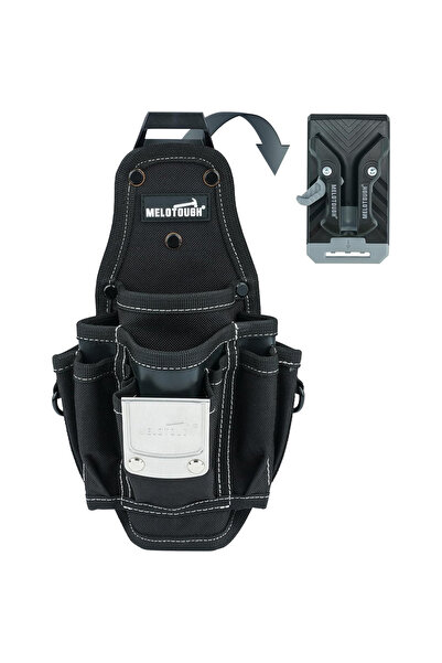 Choice1 MQC07-Black Small Tool Pouch with Quick-Release Belt Clip. Features a...