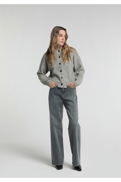 Colin's Wide Leg Fit Women's Green Cast Denim Jean Trousers