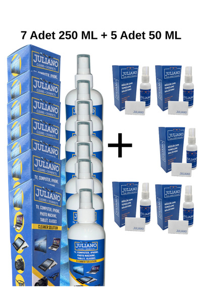 JULIANO 7 Adet 250 ML + 5 Adet 50 ML- Gözlük, Cep Telefonu,TV, Bilgisayar, La...