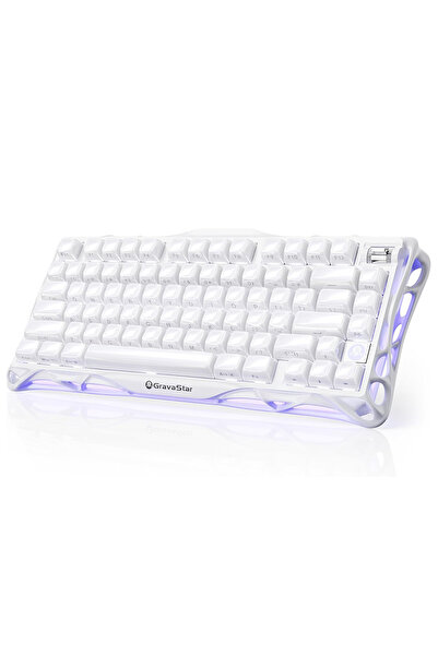 Gravastar Mercury K1 RGB Kablosuz Mekanik Gaming Klavye, İngilizce Q, Opaline...