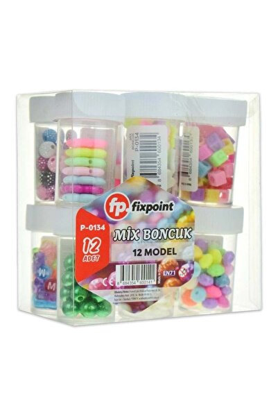 Kısmet Hırdavat Fixpoint Beads 12 Models Mix P-0134 12-Pack
