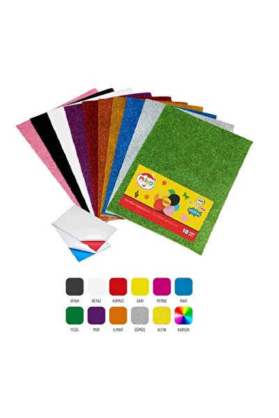 Mas Mileo Eva Glitter Adhesive 50X70 10 Pack Green 1761