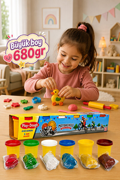 HEROES DOUGH 6'lı Oyun Hamuru Seti Büyük Boy - Eğitici ve Gelişimi Destekleye...