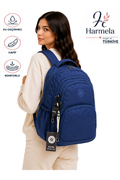 Harmela 34600 حقيبة مدرسية متعددة الأقسام مصنوعة من قماش مقاوم للماء للجنسين،...