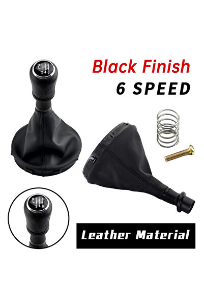 Choice Black 6 Speed ﻿ Car Accessories 5/6 Speed Gear Shift Knob Leather Gait...
