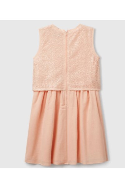 United Colors of Benetton Girl's 4Puecv03D Sequin Dress Gkb1117