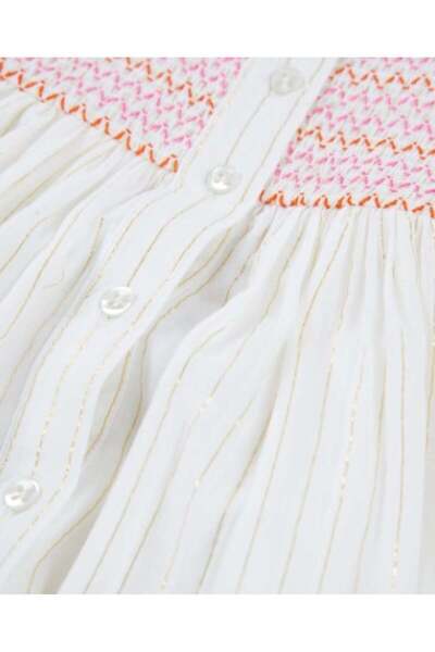 Tuc Tuc Girl's Strappy Embroidered Summer Dress 2-8 Years White