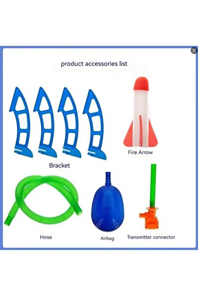 Choice 1set-Rocket x 1 Air Rocket Foot Pump Launcher Outdoor Air Pressed Soar...