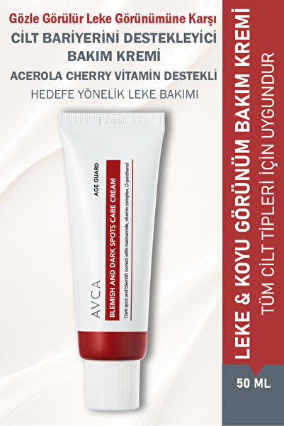 AVCA Ton Eşitleyici Leke & Koyu Görünüm Bakım Kremi - Age Guard Blemish And D...