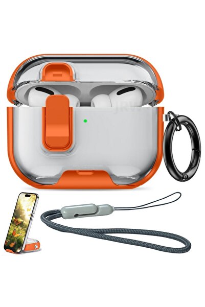 Choice9 for Airpods Pro 3 Orange Case for Airpods Pro 3 with Secure Lock & Ph...