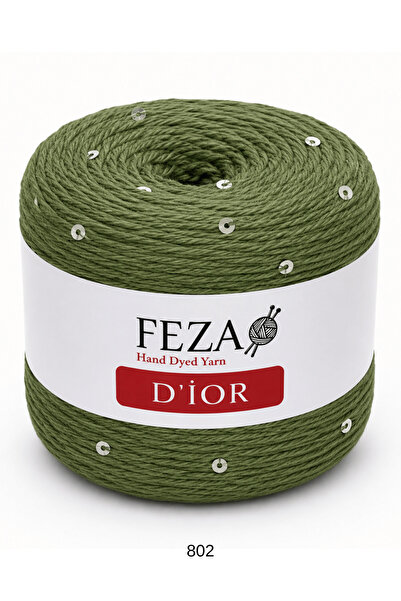 FEZA GROUP Dior Fantezi Pullu El Örgü İpliği, 100 gr, 310 m