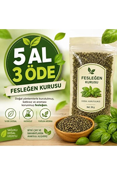ALTIN GIDA 45 100 Gr Kurutulmuş Fesleğen – Doğal, Katkısız ve Aromatik Baharat