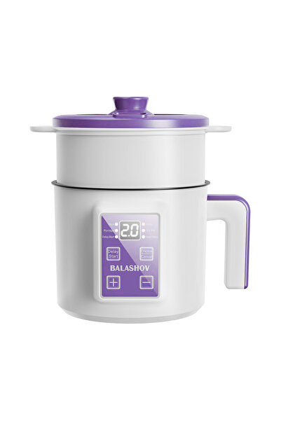 Choice 220-230V 200839-PurpleEU2 1.7L Electric Rice Cooker Single Double Laye...