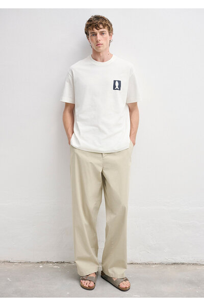 Mavi Wide Leg Beige Trousers 0010635-70322