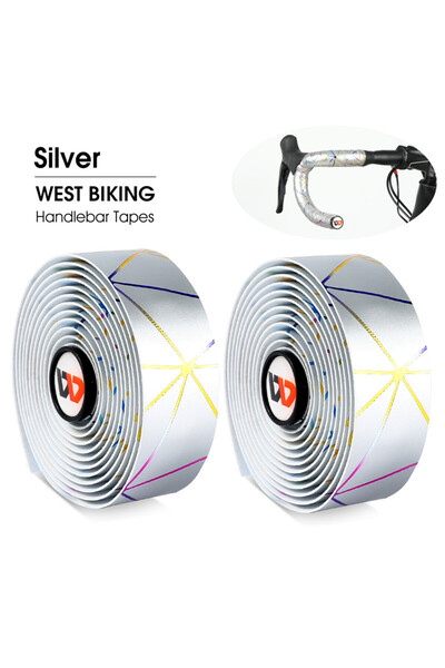 Choice Silver WEST BIKING Soft Bicycle Handlebar Tape EVA PU Bike Bar Tape Pr...