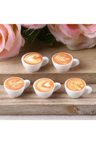 Choice 9.9x21.4x16.1mm random 5pcs 5pcs Mini Coffee Cup Drinks Model Miniatur...