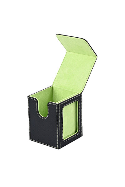 Choice7 Black-green Card Deck Box with Display Window, Hold 120 + Single Slee...