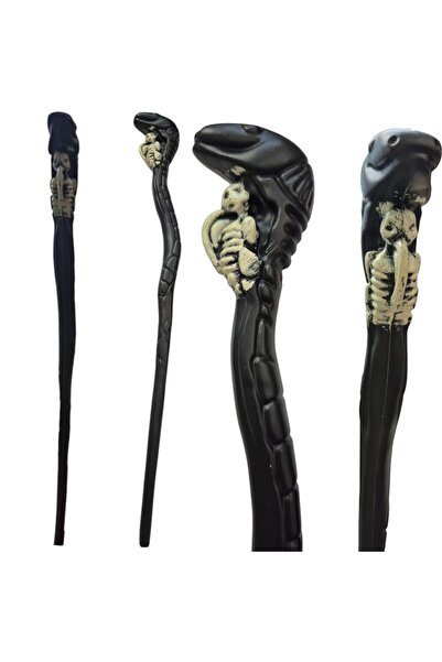 partidolu Halloween Yılan Topuz Başlıklı Plastik Magıc Wand Snake Asa Baston ...