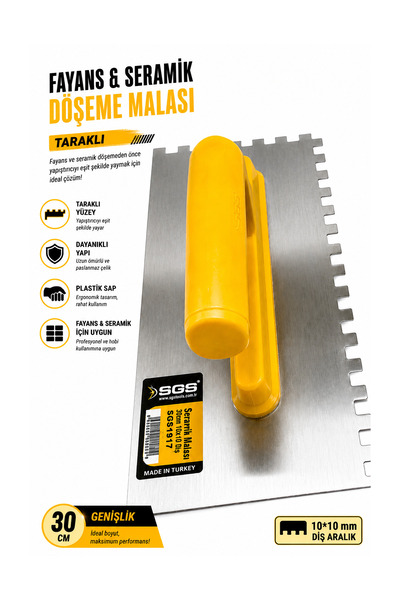 SGS Fayans Malası Seramik Tarağı Dişli Taraklı Plastik Sap 10*10mm Diş 30 cm ...