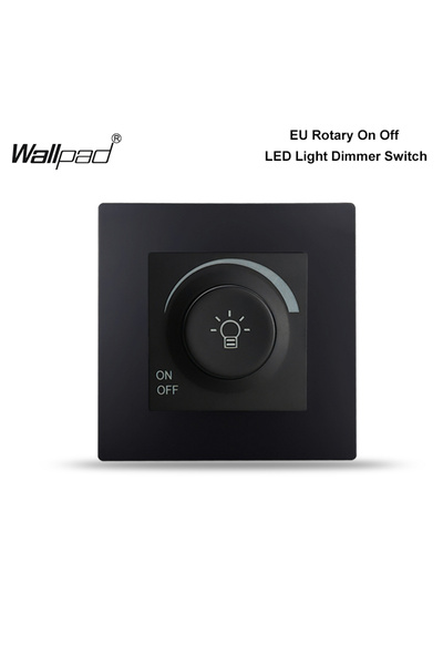 Choice15 Dimmer Black EU Wallpad Incandescent Halogen Light Dimmer Switch Rot...