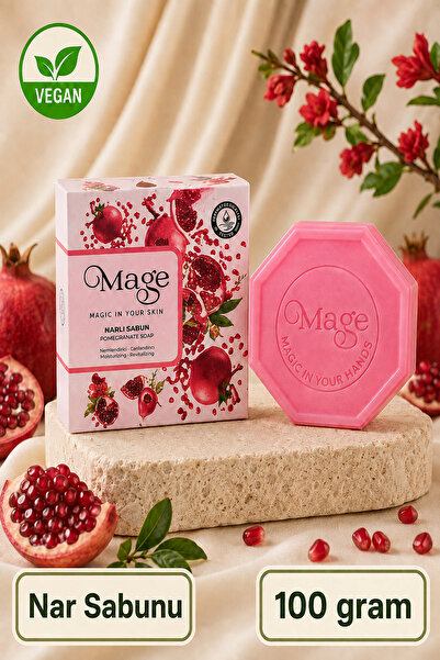 Mage Cosmetics Mage Doğal Nar Sabunu 100 gram 1 adet hediyelik kutuda