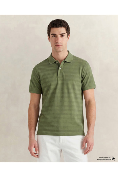 Gant Erkek Yeşil Regular Fit Polo Yaka T-Shirt