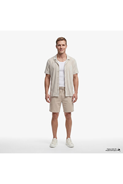 Nautica Erkek Bej Regular Fit Şort