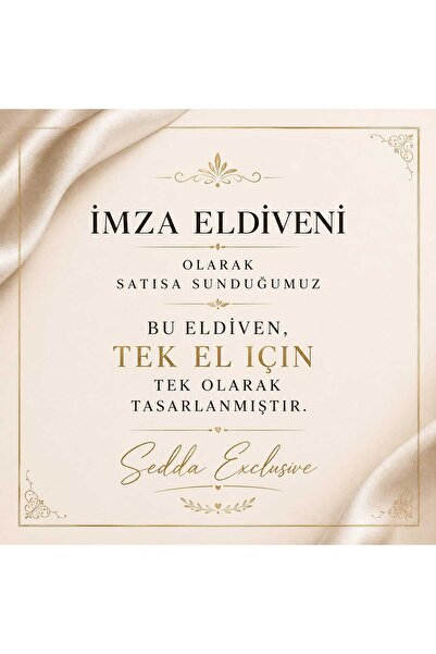 Sed da Exclusive Kırık Beyaz Nikah İmza Eldiveni