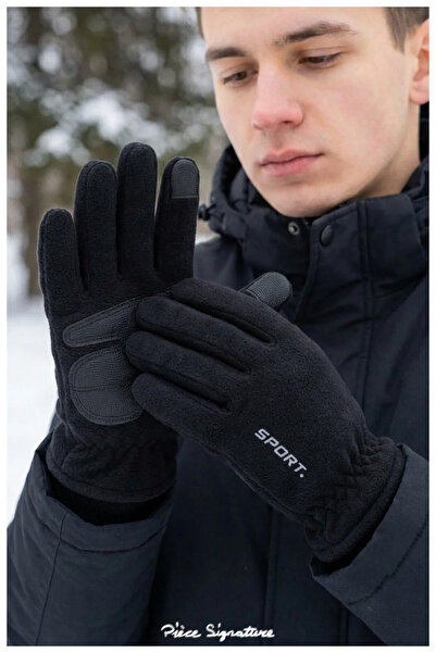 PIECE SIGNATURE Touchscreen, Thick Fleece, Luxury Sports Gloves (for Men)