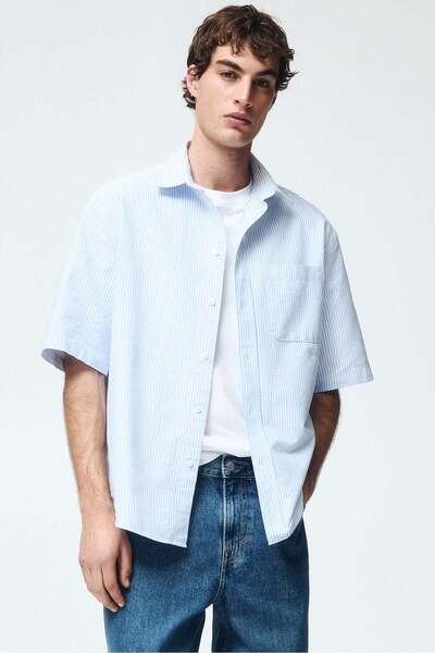 H&M Relaxed Fit Short-sleeved Oxford shirt