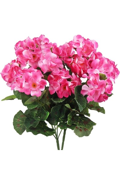 Choice4 1Pcs Pink 14in Artificial Geraniums Red Faux Flowers Silk Bouquet DIY...