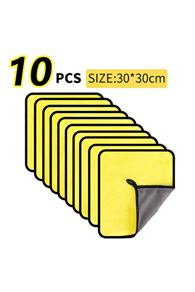 Choice1 10pcs 30-30cm 3/5/10Pcs Car Wash Microfiber Towel 30*30CM / 30*60cm C...