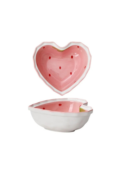 Choice Bowl Strawberry Ramen Bowls and Spoons Creative Ceramics Anti-scald In...