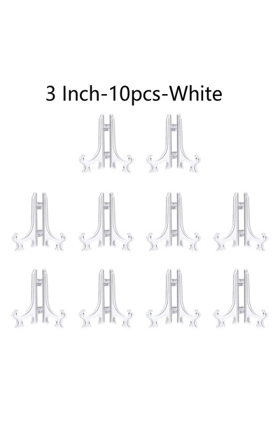 Choice5 3 Inch-10PCS-White Plastic Acrylic Easels or Stand/Plate Holders to D...