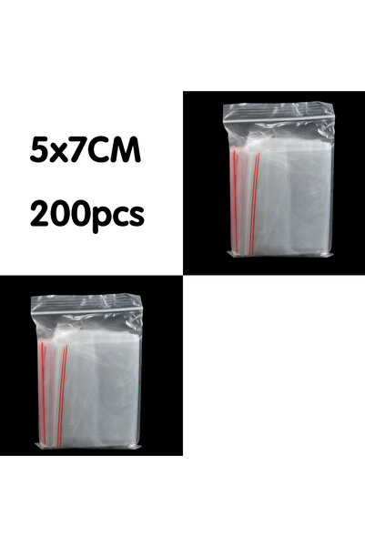 Choice 5x7CM 200pcs 100/200pcs Small Zip Lock Plastic Bag Reclosable Transpar...