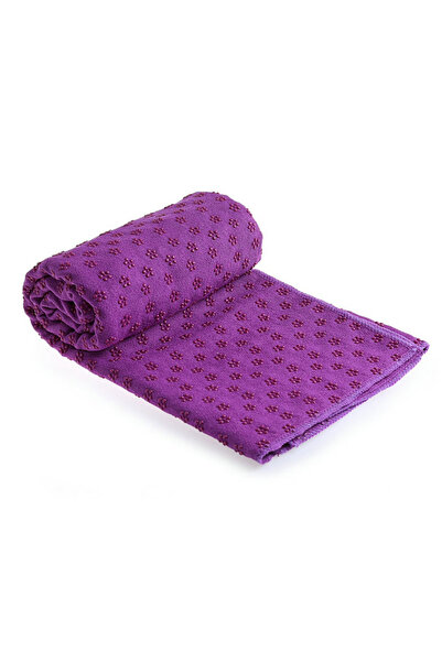 Yogatime Yoga Mat Havlusu – Gül Kurusu - Mikrofiber ve Kaymaz ABS Taban