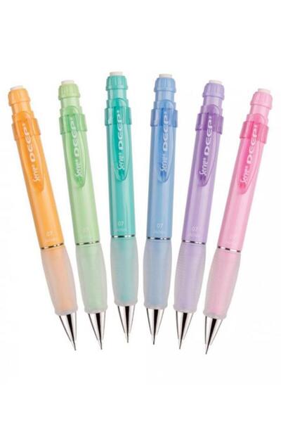 Serve Deep Mechanical Pencil Set of 6 0.7mm Pastel Colors