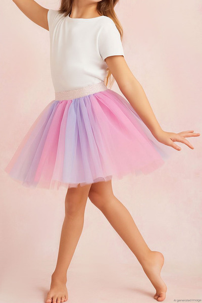 Breeze Tutu suknja za devojčice, šareni tajl, 5-10 godina, mešovite boje