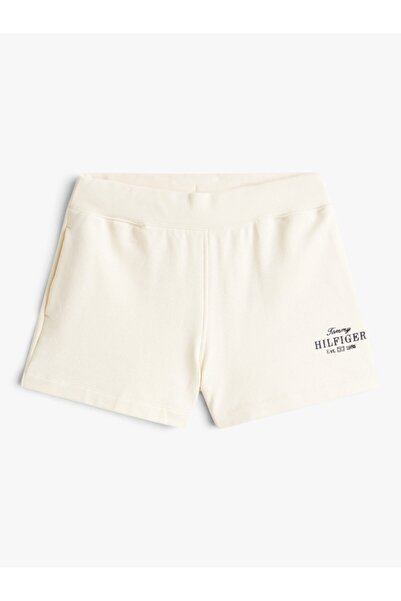 Tommy Hilfiger REG HILFIGER SWEATSHORT Kadın Bej Şort - WW0WW45518