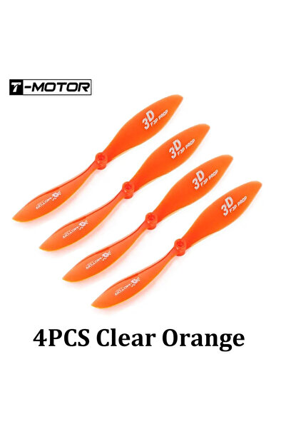 Choice 4PCS Clear Orange T-Motor T8044 F3P 3D Plastic Propeller Lightweight P...