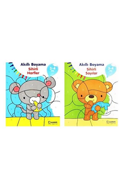 Tudem Yayınları 3-4 Years Old Letters and Numbers Coloring Set 2 Books Uçanba...