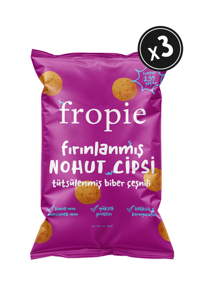 FROPİE Fropie Fırınlanmış Nohut Cipsi Tütsülenmiş Biber Çeşnili x3