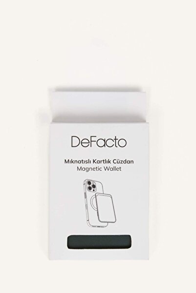 DeFacto Magsafe Unisex Faux Leather Magnetic Khaki Card Holder Wallet H9090Axns