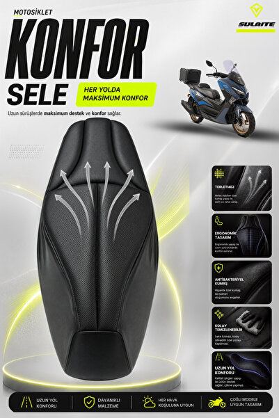 SULAITE Motosiklet Konfor Sele Kılıfı KUBA Newcity 125 Ve 50CC Uyumlu Visco S...