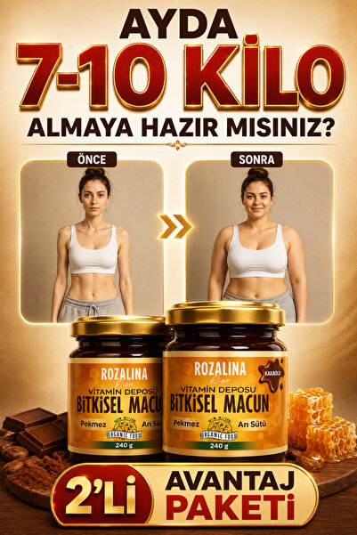 Rozalina Rise Kilo-aldırıcı iştah-açıcı kilo alma boy uzatma macun Kakaolu Pe...
