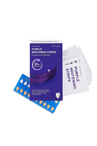 GRITUAL Benzi albastre pentru albirea dinților PAP+ 18%, Corectare a culorii,...