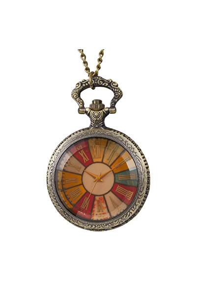Choice Bronze Vintage Classic Quartz Pocket Watch Exquisite Carved Roman Nume...