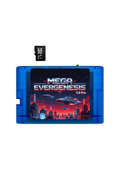 Choice4 Blue Mega EverDrive V3 Pro 3000 in 1 Flash Cartridge for Sega Genesis...