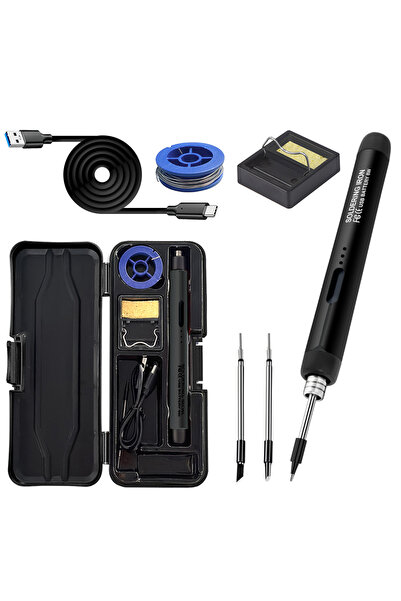 Choice5 مكواة لحام صغيرة الحجم C200 B SET2 USB، مجموعة مكواة لحام منزلية محمو...