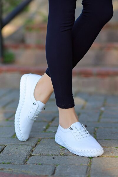 Madam Tarz Varmenpelle-01 Flat Sole Khaki Leather Sports